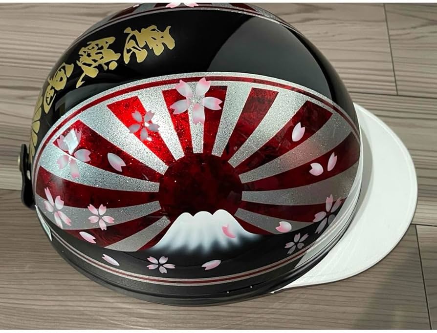 押忍の精神 富士日章 コルク半 ヘルメット 旧車會 暴走族